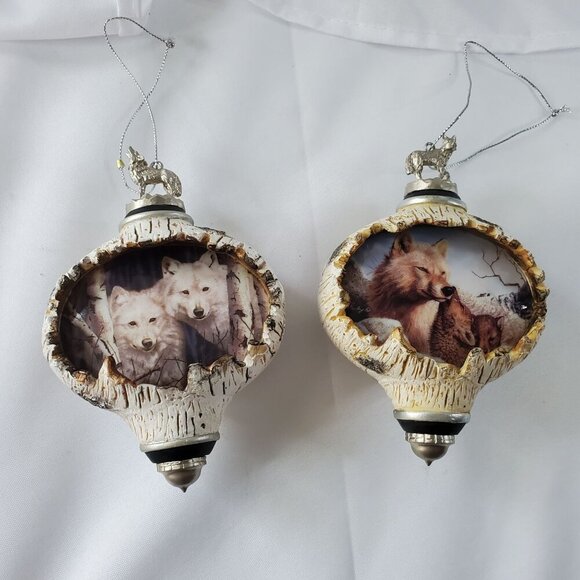 Bradford Edition Spirits Of The Forest Wolf Heirloom Ornaments By Rusty Frentner - Picture 8 of 8